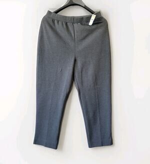 NWT Talbots Ankle Pants Women's Large Gray Plaid Mid Rise Ankle